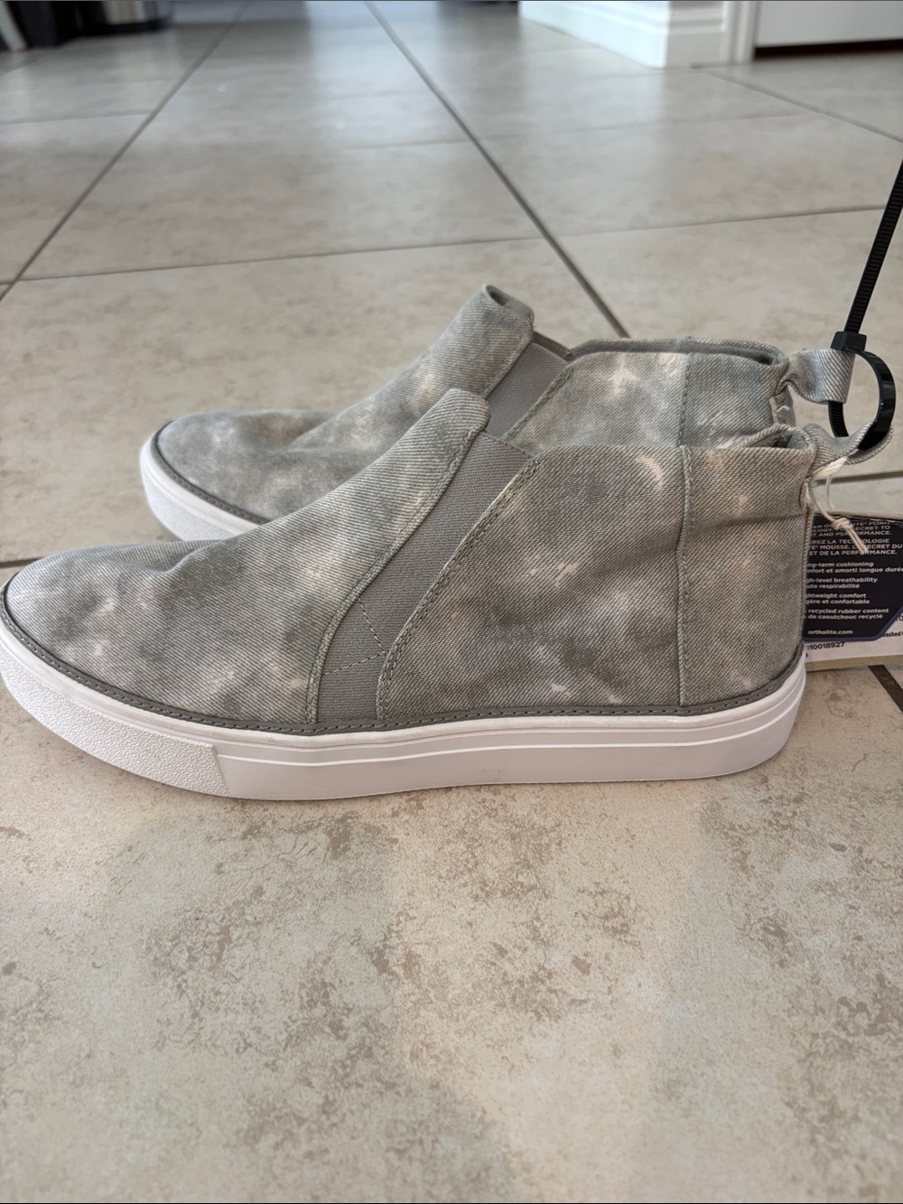 Toms Grey Tie-Dye High Top Slip-On Sneakers